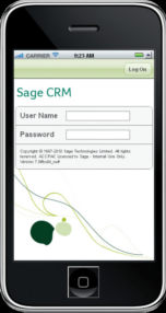 Sage CRM for iPhone