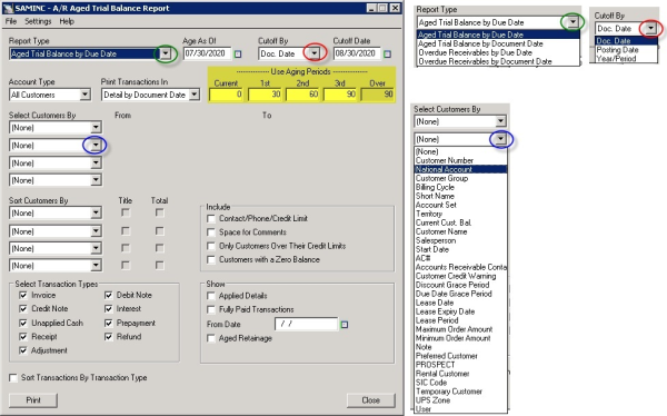 A/R Aged Trial Balance Report