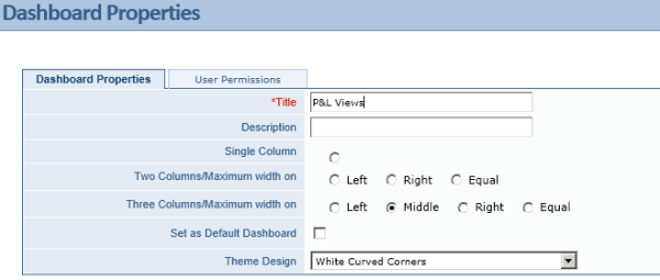 Intacct Dashboard: New Dashboard Title