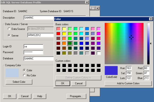 Sage 300 ERP Picking Colors