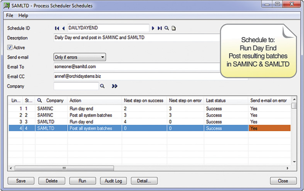 Orchid Systems Process Scheduler with Sage 300 ERP