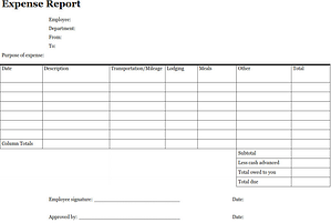 Expense Report - the old days